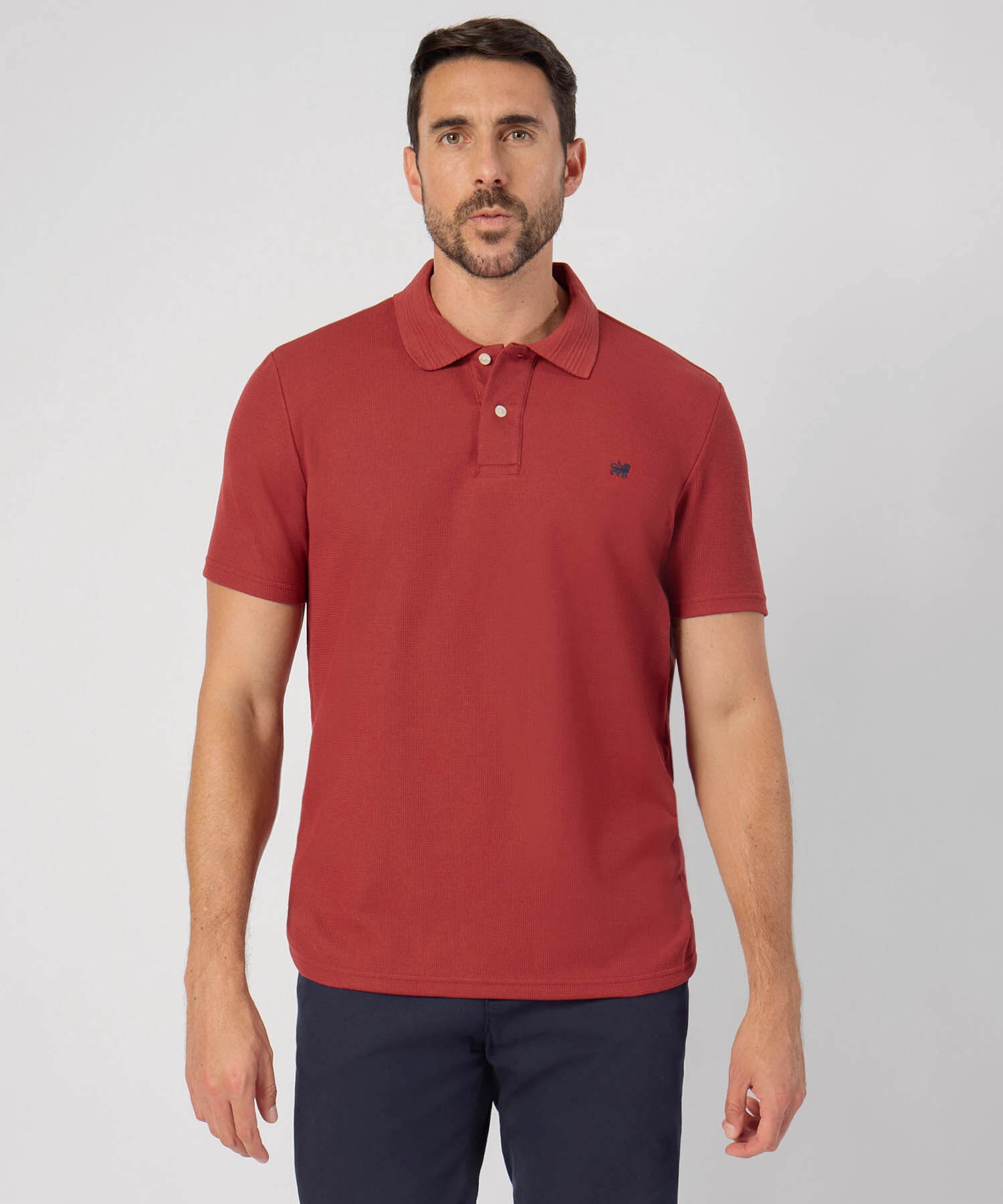 Polo Unicolor Con Detalle En Cuello 