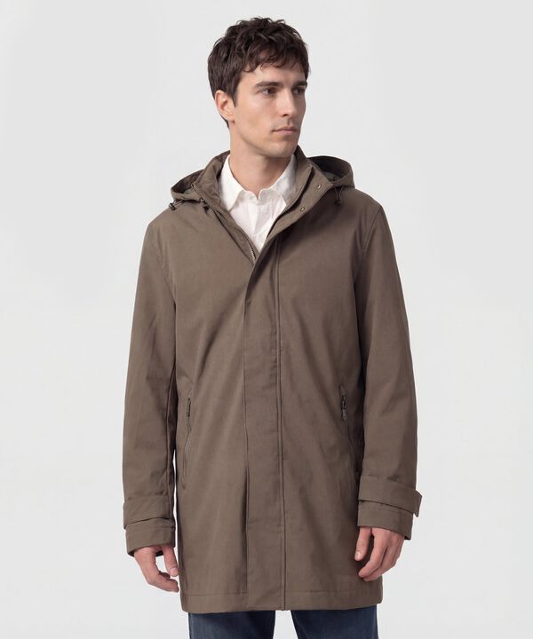 Chaqueta Tipo Parka Con Capucha Para Hombre