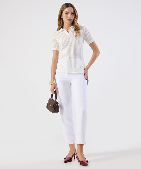 Polo Punto Calado Manga Corta Para Mujer image number null