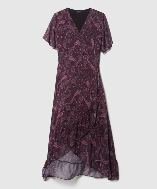 Vestido Estampado Con Boleros