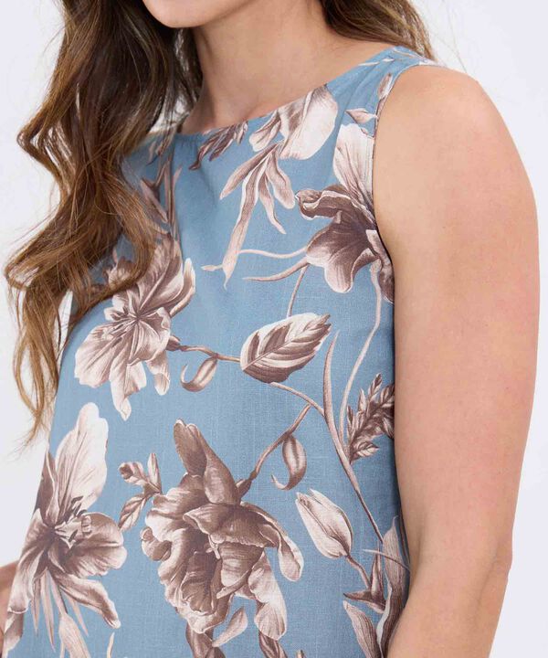 Vestido Con Estampado Floral Manga Sisa image number null