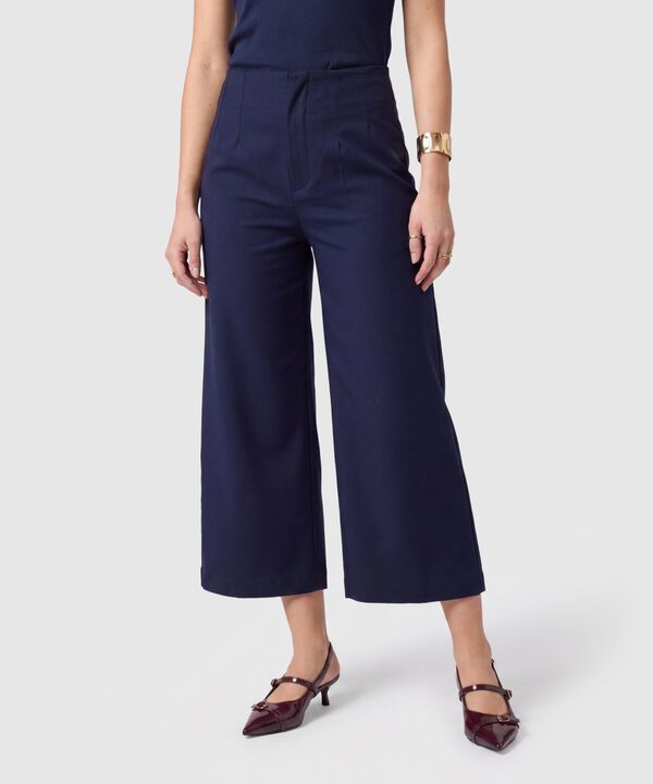 Pantal&oacute;n Culotte De Tiro Alto Para Mujer