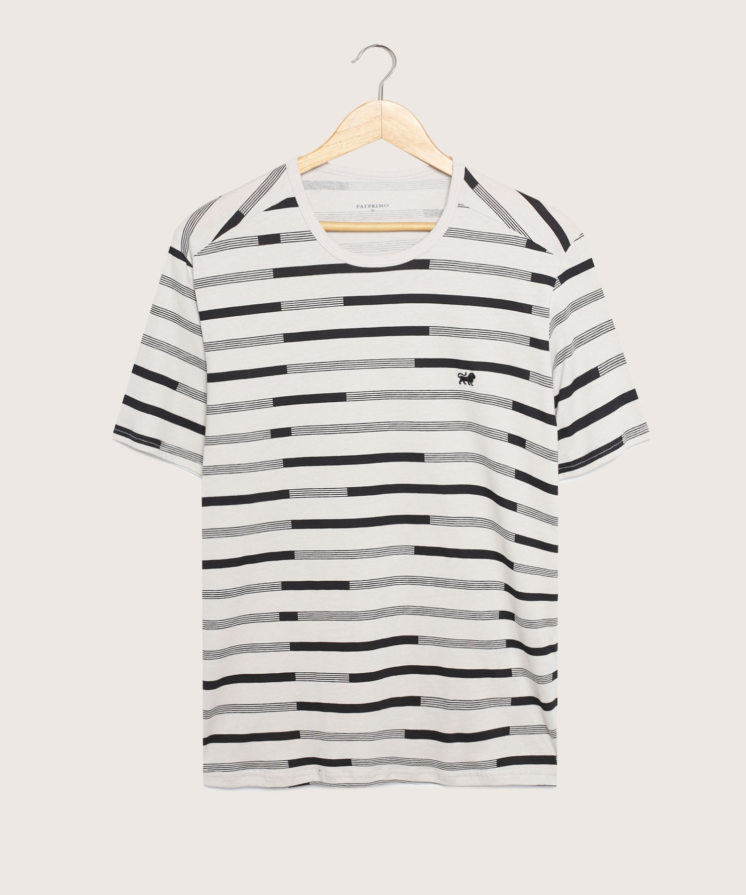Camiseta Estampada Manga Corta Con Cuello Redondo En Rib