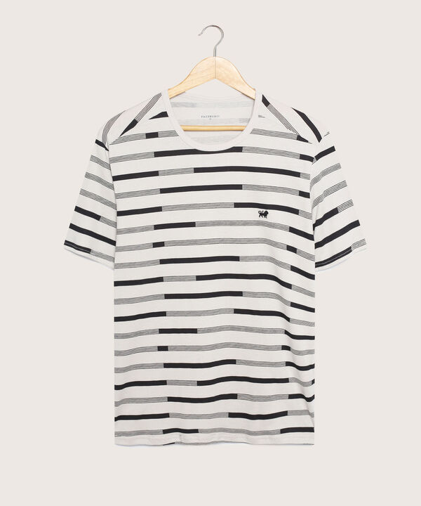 Camiseta Estampada Manga Corta Con Cuello Redondo En Rib