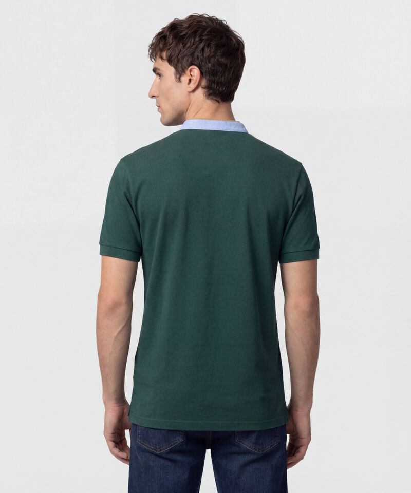 Polo Con Cuello Neru Y Pechera Hombre