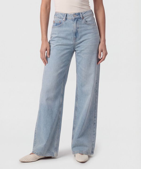 Jeans Wide Leg De Tiro Alto Para Mujer image number null