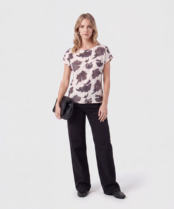 Blusa Ligera Con Manga Ca&iacute;da Para Mujer