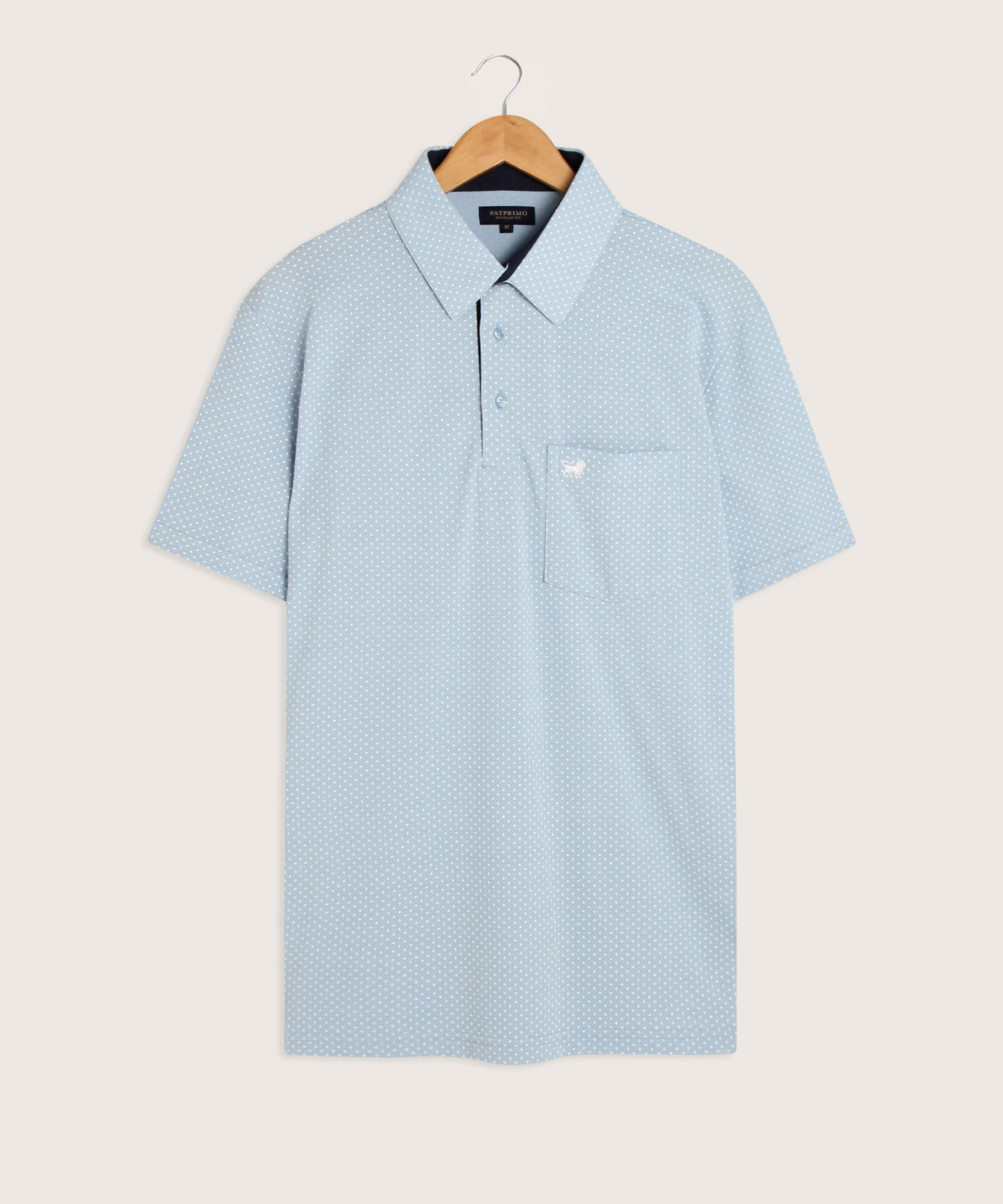 Polo Estampada Cuello Duro