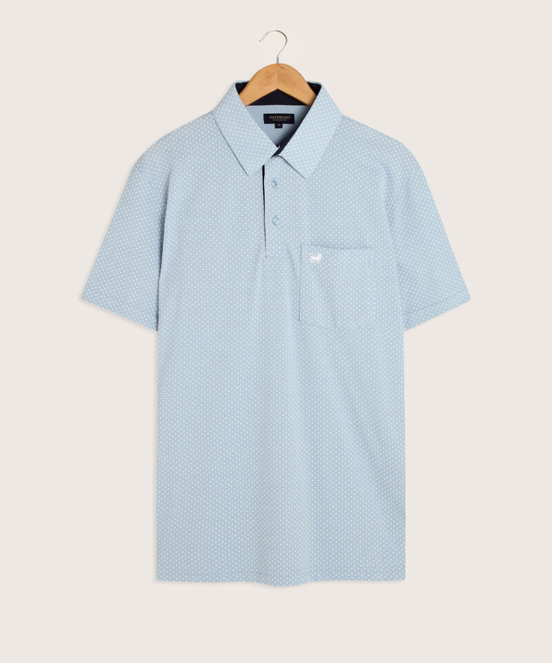 Polo Estampada Cuello Duro