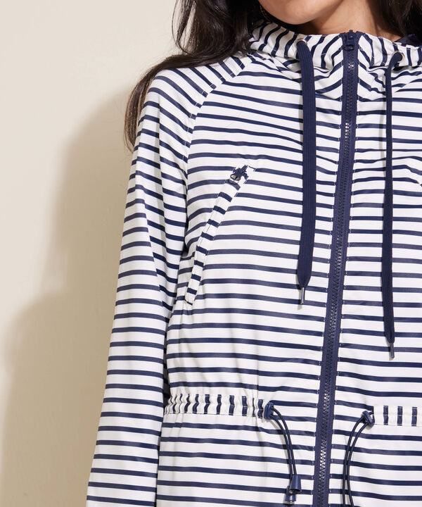 Chaqueta Manga Larga De Rayas Con Capota