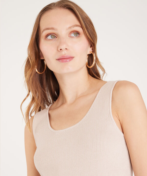 Top Cuello Redondo En Tejido De Punto