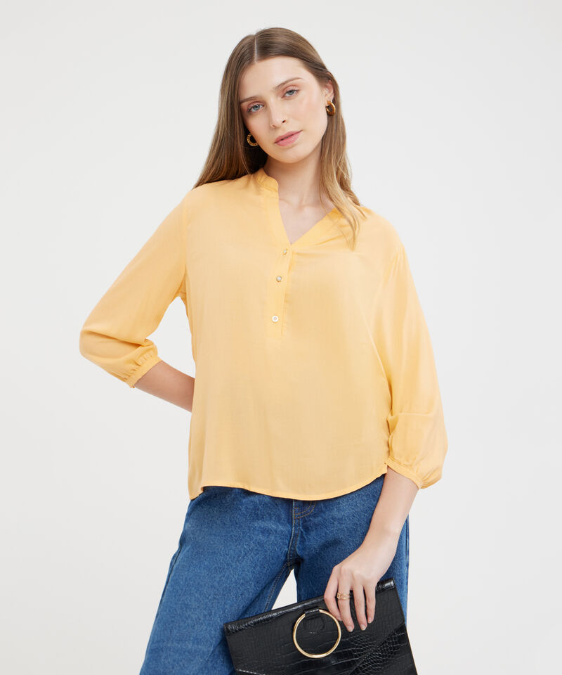 Blusa Manga 3/4 Unicolor