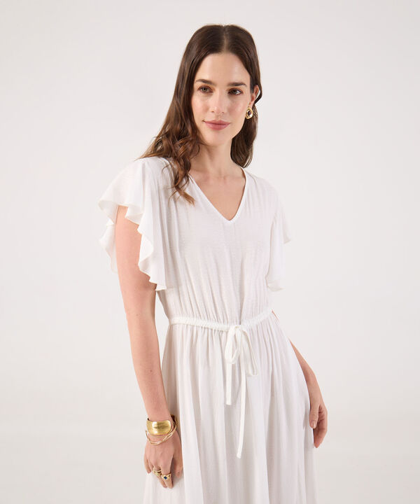 Vestido Unicolor Con Cinta Para Ajustar  image number null