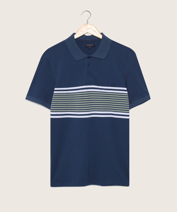 Polo Preteñida, Cuello Y Puños Tejidos Unicolor, Sin Bolsillo Y Silueta Regular Fit