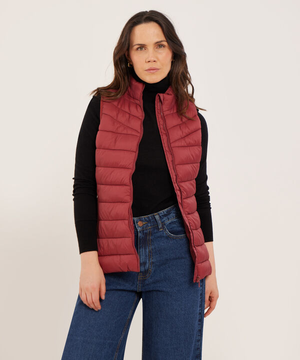 Chaleco Acolchado con Bolsillos en Rib
