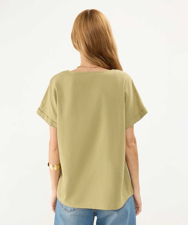 Blusa en Efecto Lino