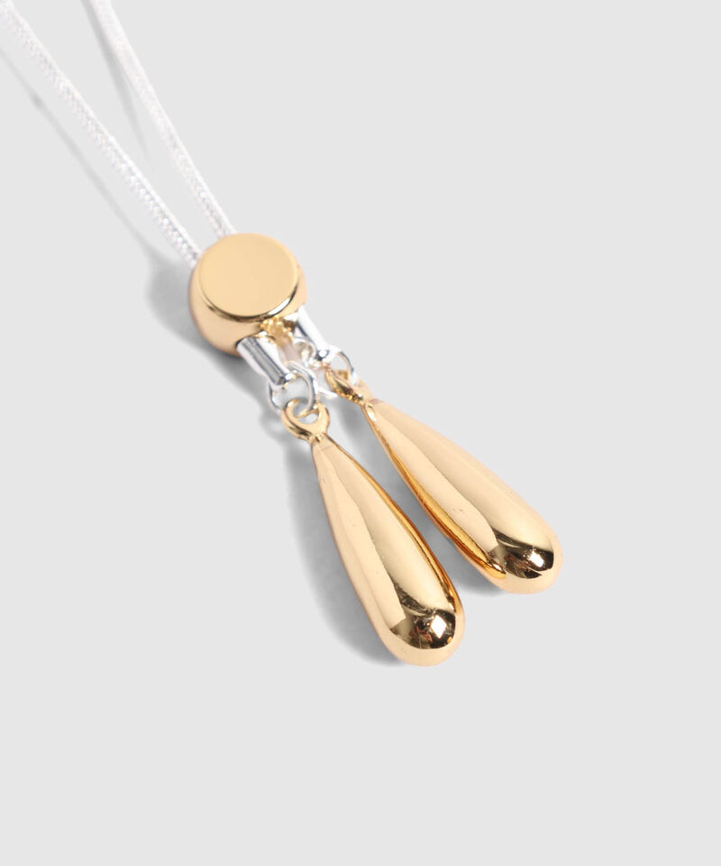 Collar Para Mujer Tipo Lazo con Gota Metálica