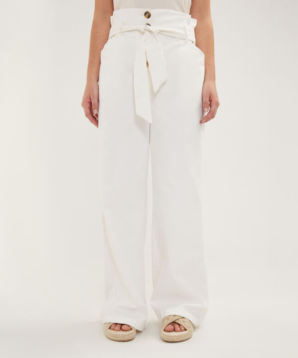 Pantalon Unicolor Paper Con Cinturon image number null