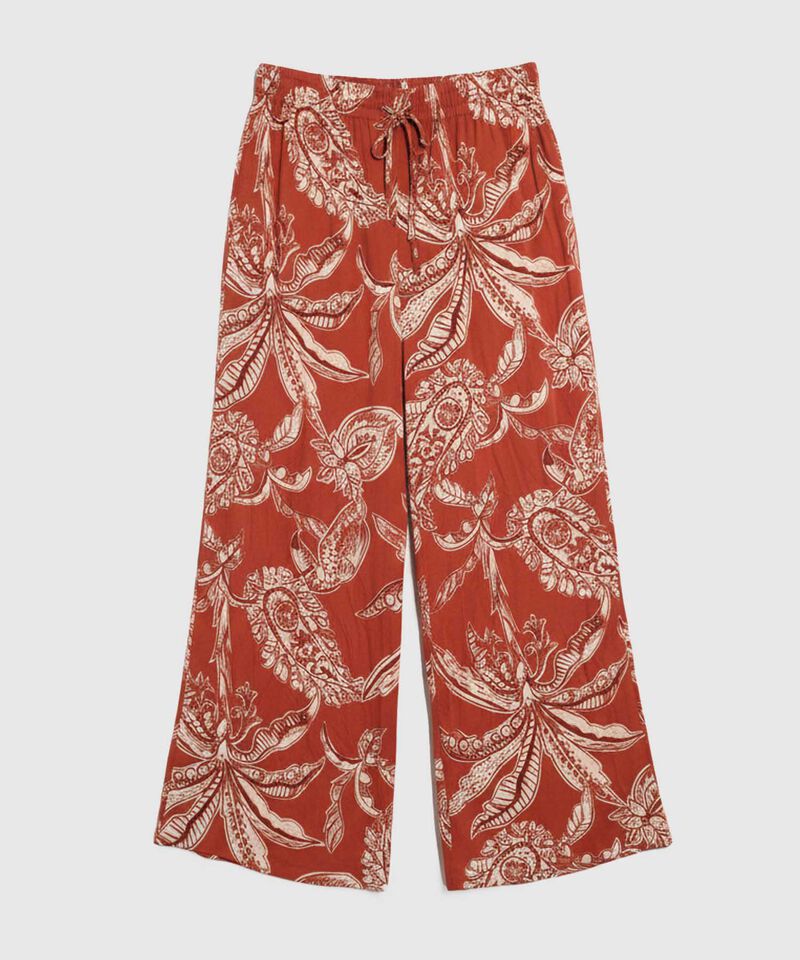 Pantal&oacute;n Estampado Con Ajuste De Cord&oacute;n Para Mujer