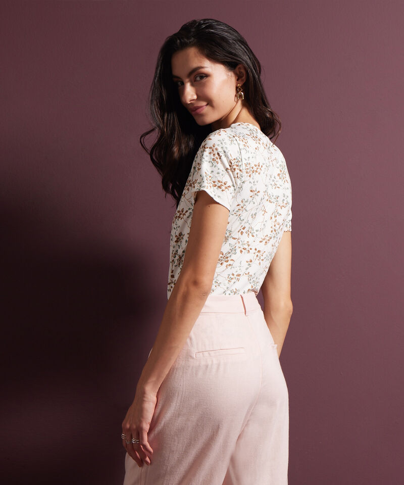 Camiseta Manga Corta Cuello Redondo Estampada