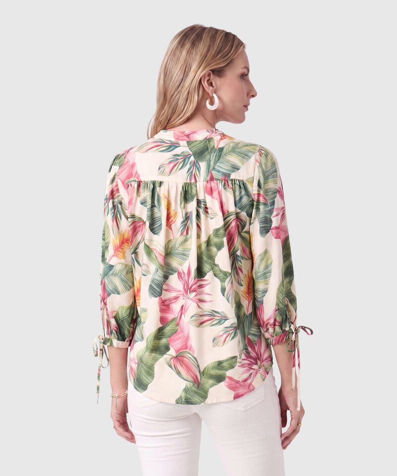 Blusa Con Mangas Ajustables Para Mujer
