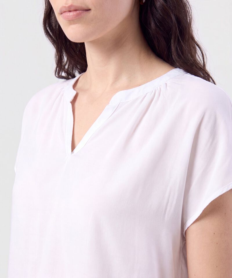 Blusa Manga Corta con Escote en V