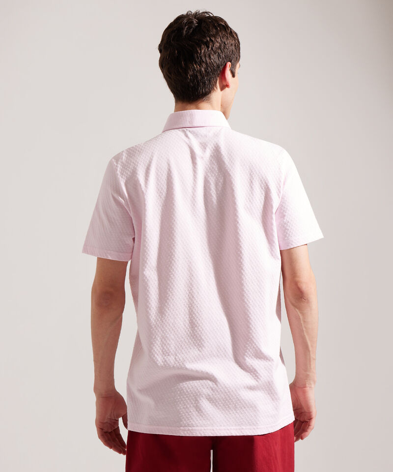 Polo Unicolor Textura Cuello Duro Con Bolsillo Y Silueta Regular Fit, Linea Moda Morocco