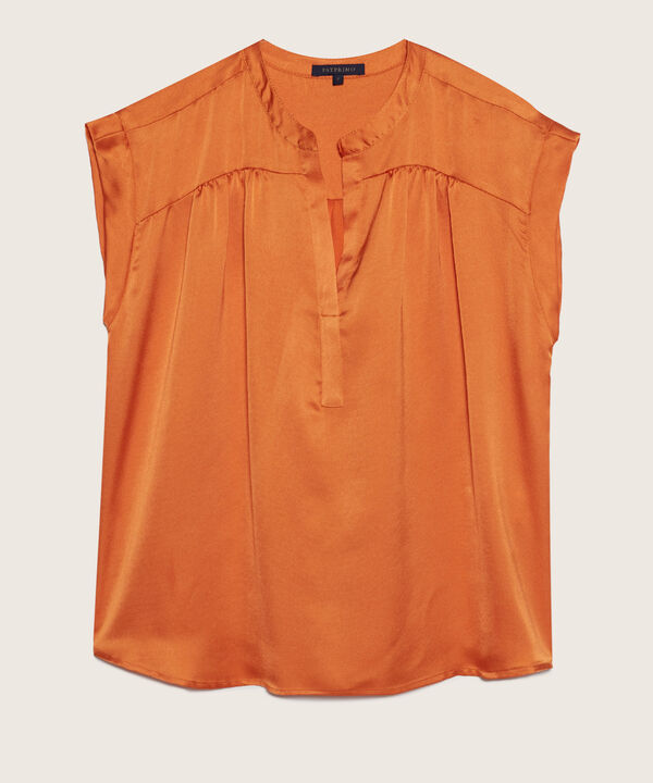 Blusa Sin Manga Unicolor Cuello Neru