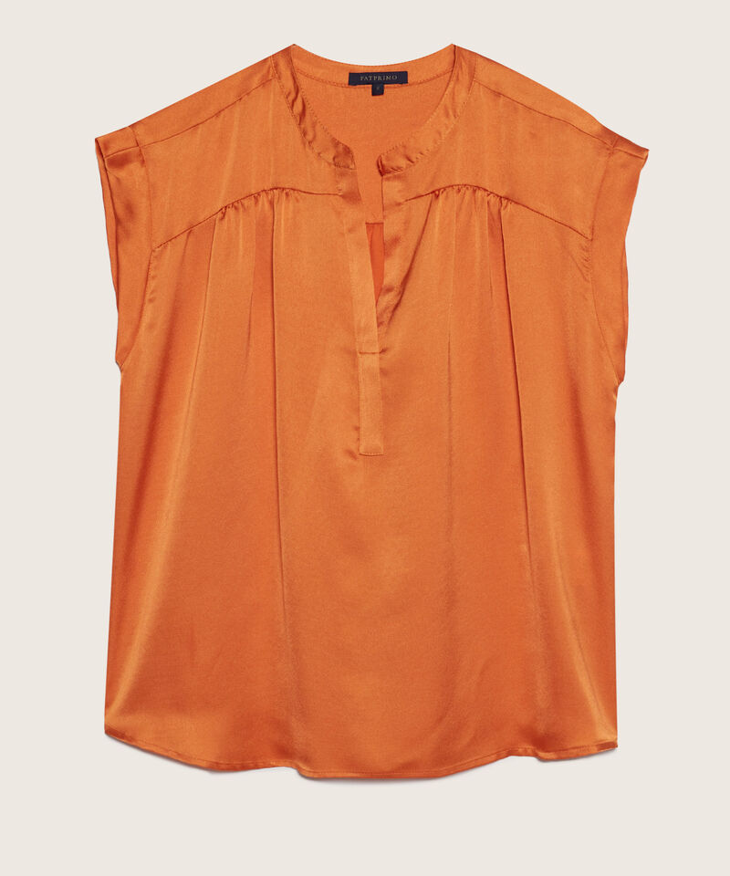 Blusa Sin Manga Unicolor Cuello Neru