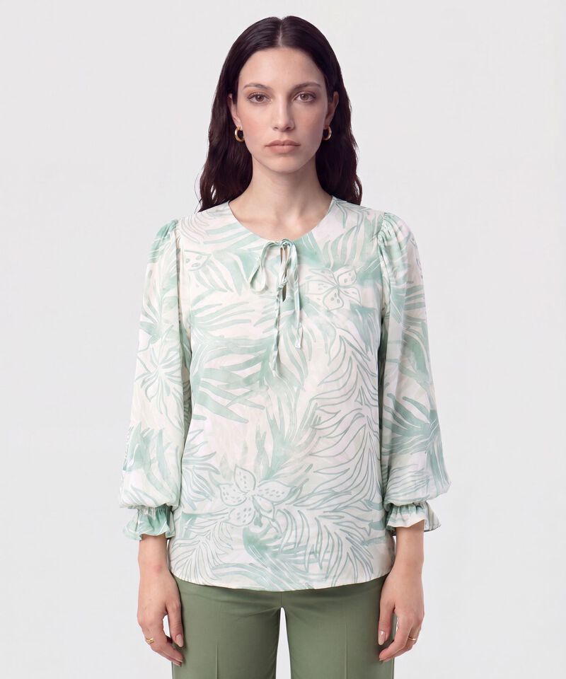 Blusa con Cuello de Amarre para Mujer