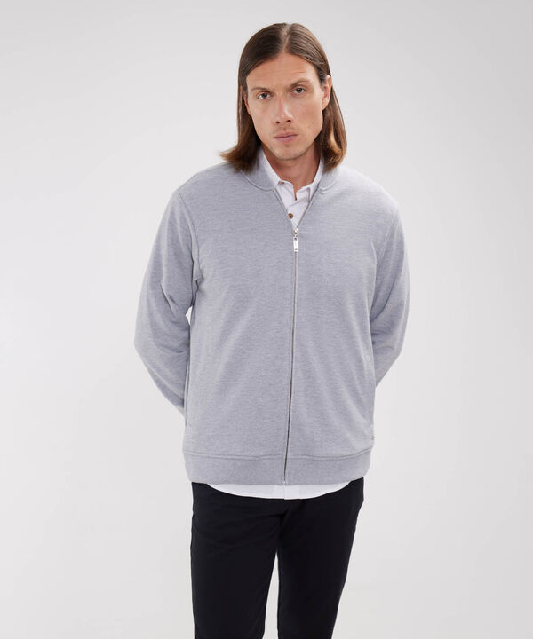 Buzo Bomber Tela Con Textura image number null