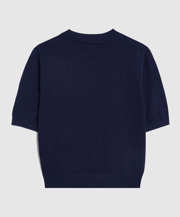 Camiseta Unicolor Manga Corta para Mujer