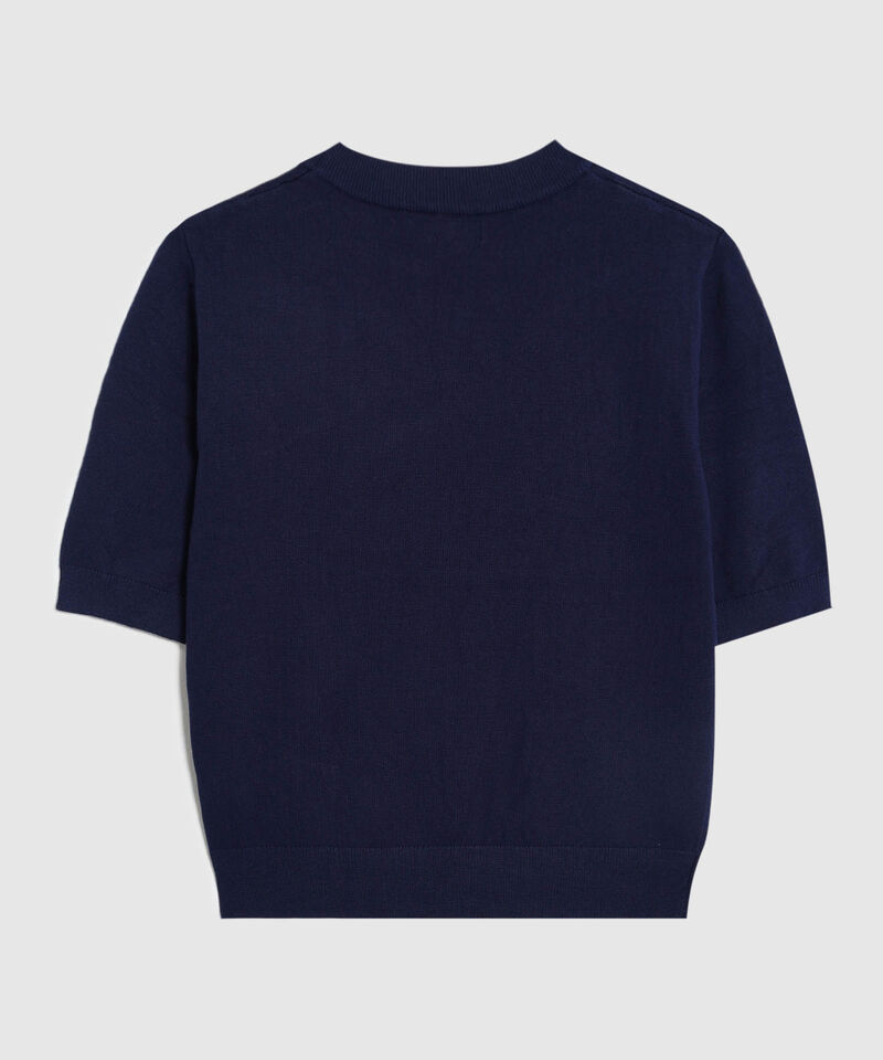 Camiseta Unicolor Manga Corta para Mujer