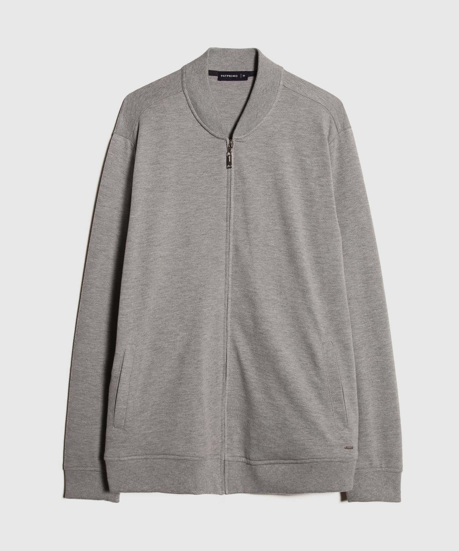 Buzo Bomber Tela Con Textura