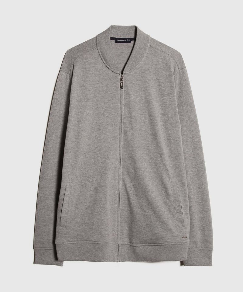 Buzo Bomber Tela Con Textura