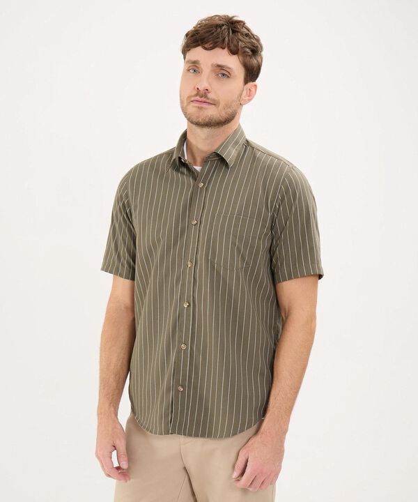 Camisa Manga Corta a Rayas image number null
