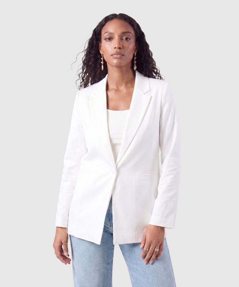 Blazer Para Mujer Con Ajuste De Bot&oacute;n