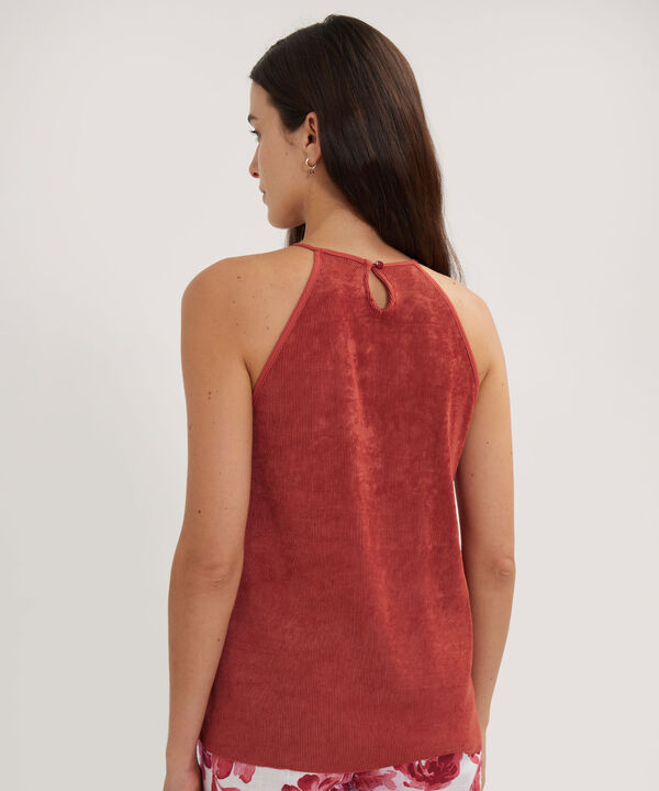 Blusa De Tiras Manga Sisa Unicolor