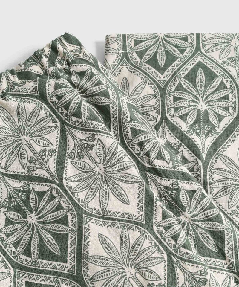 Pantalón Mujer Estampado Geométrico Ancho