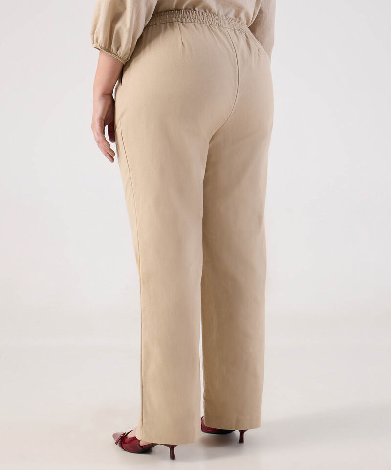 Pantal&oacute;n Fluido con El&aacute;stico y Cord&oacute;n Para Mujer Curvy