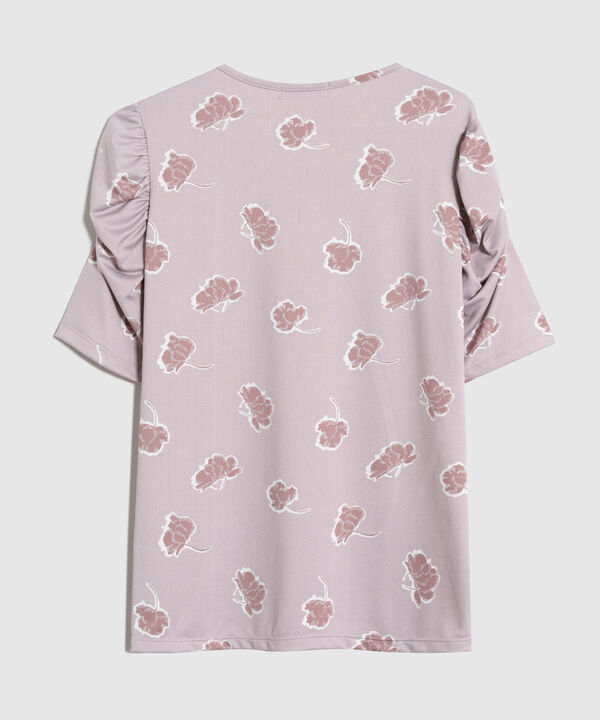 Camiseta Estampada con Fruncido image number null