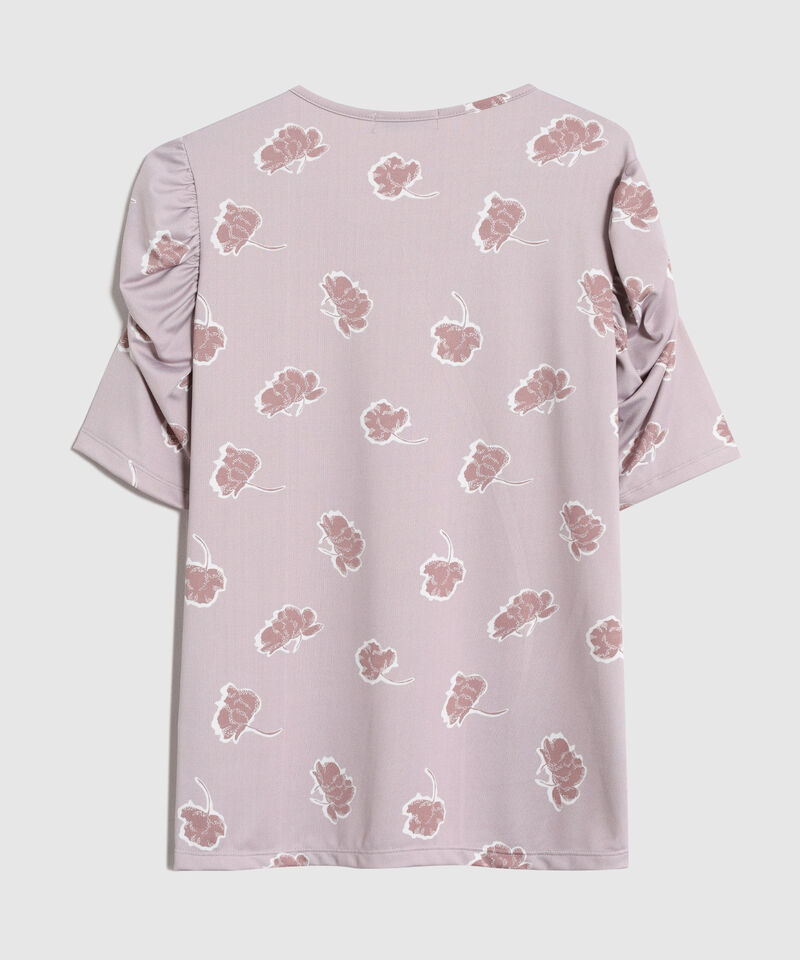 Camiseta Estampada con Fruncido