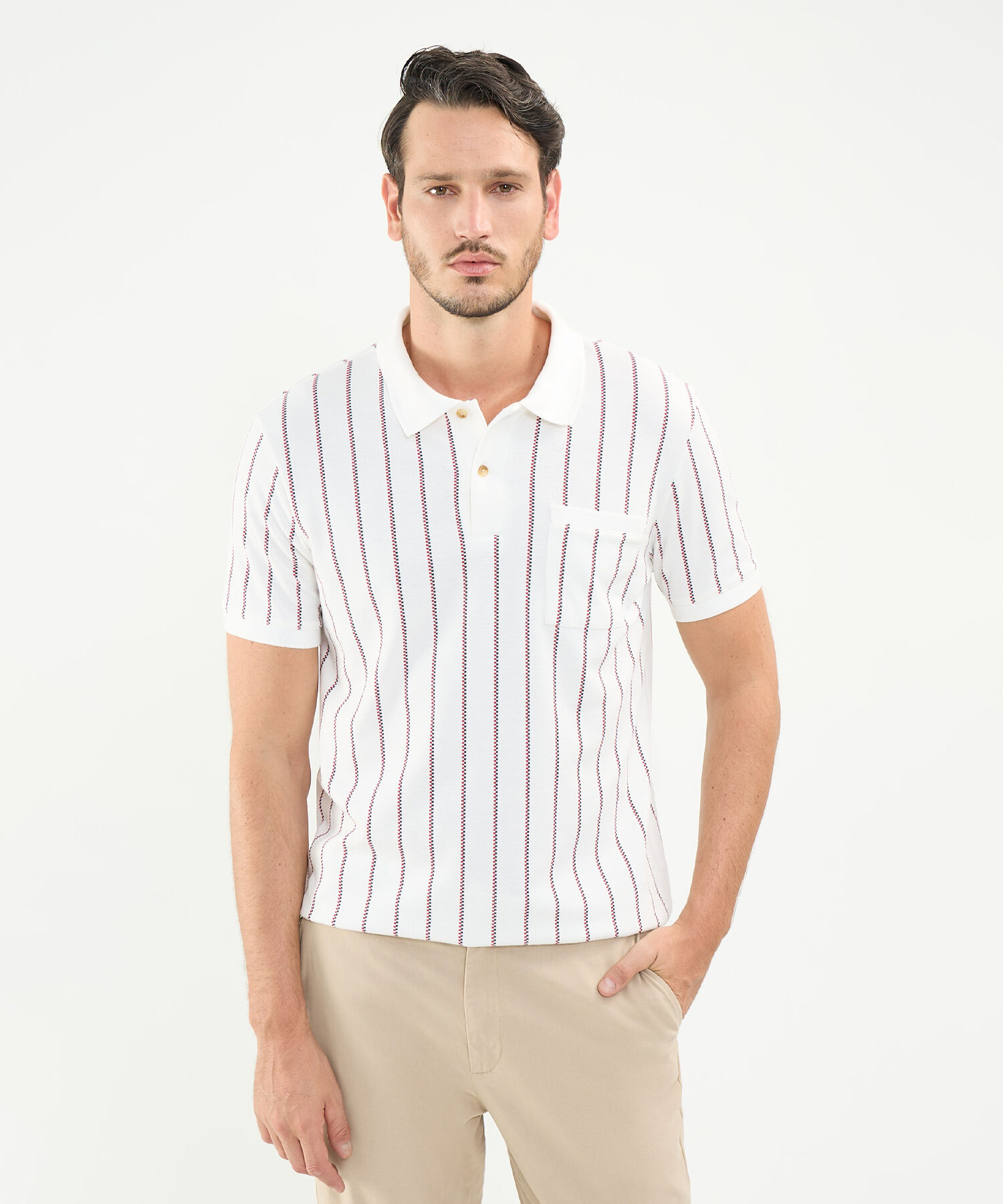 Polo Tejida con Rayas