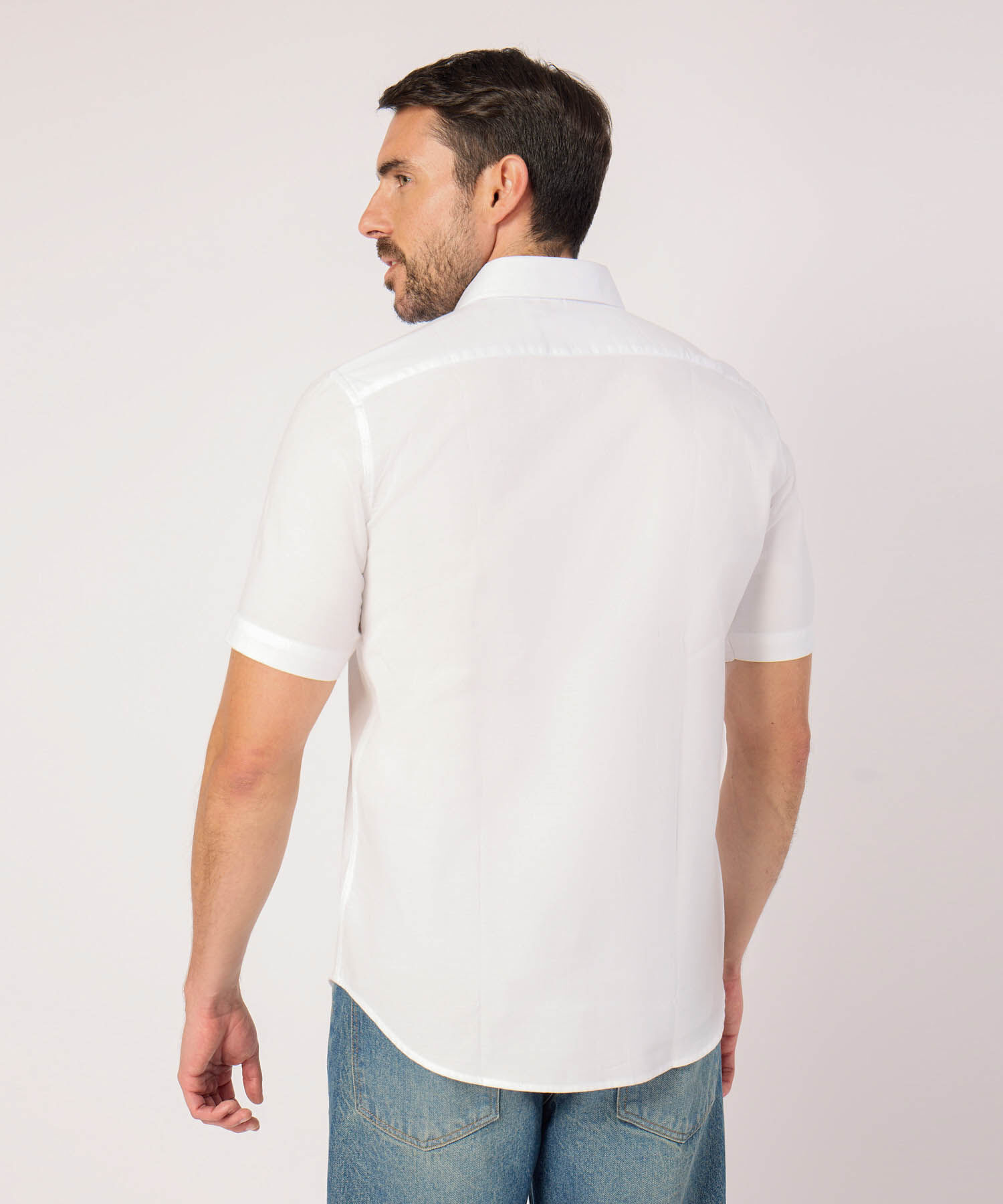 Camisa Unicolor Con Bolsillo 