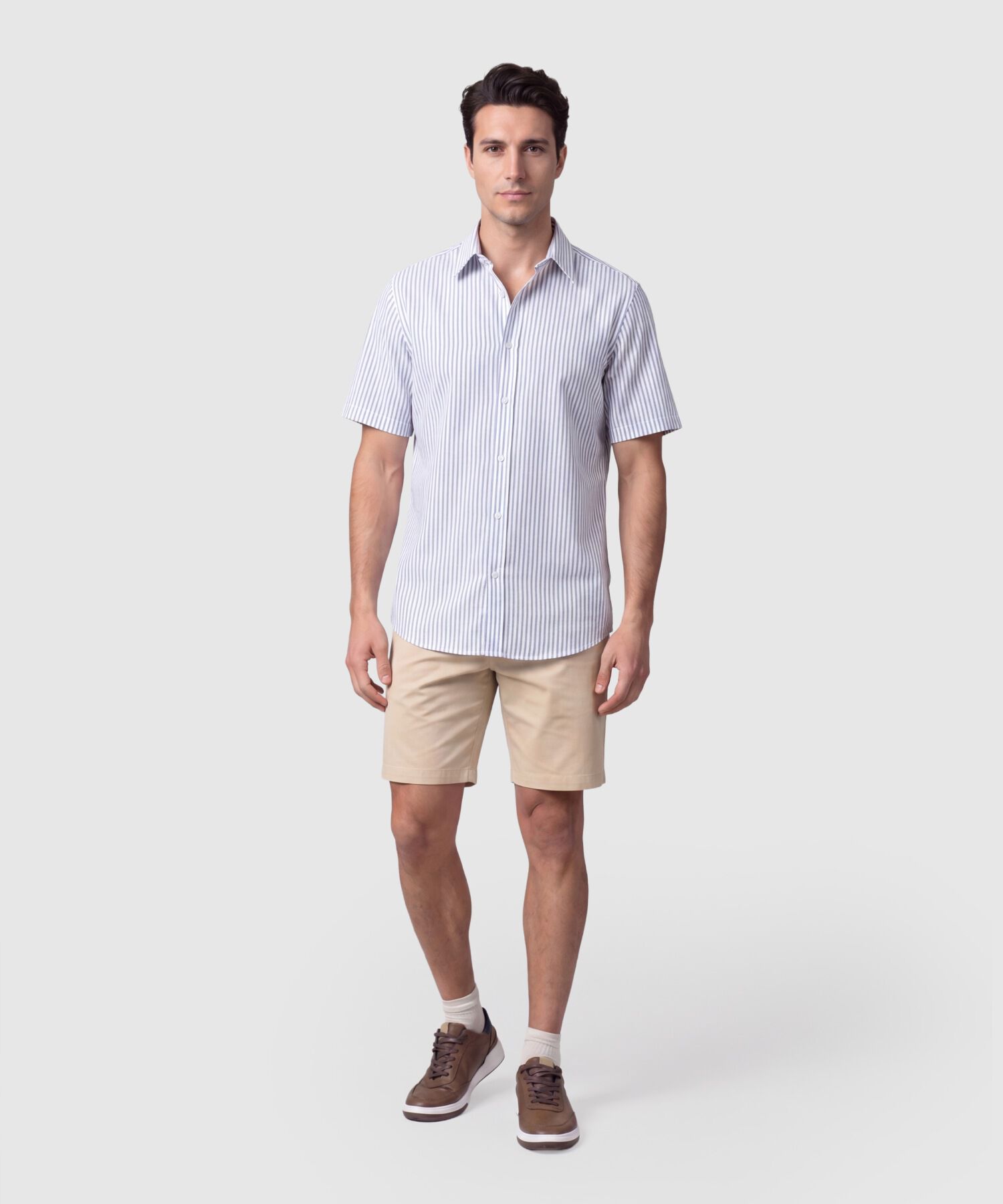 Camisa Manga Corta Casual Para Hombre