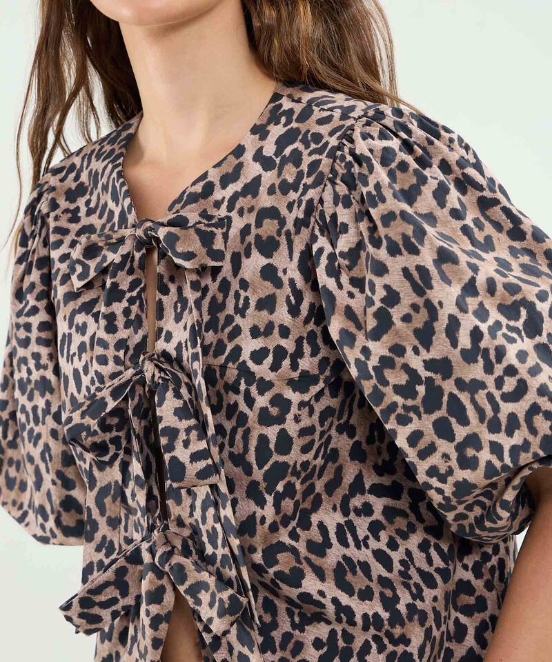 Blusa Manga Globo en Popelina
