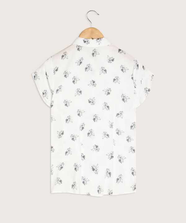 Camisa Estampada Con Pechera