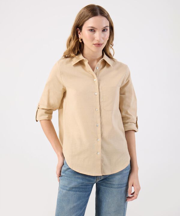 Camisa Dama Azul Claro Manga 3/4 Versátil image number null