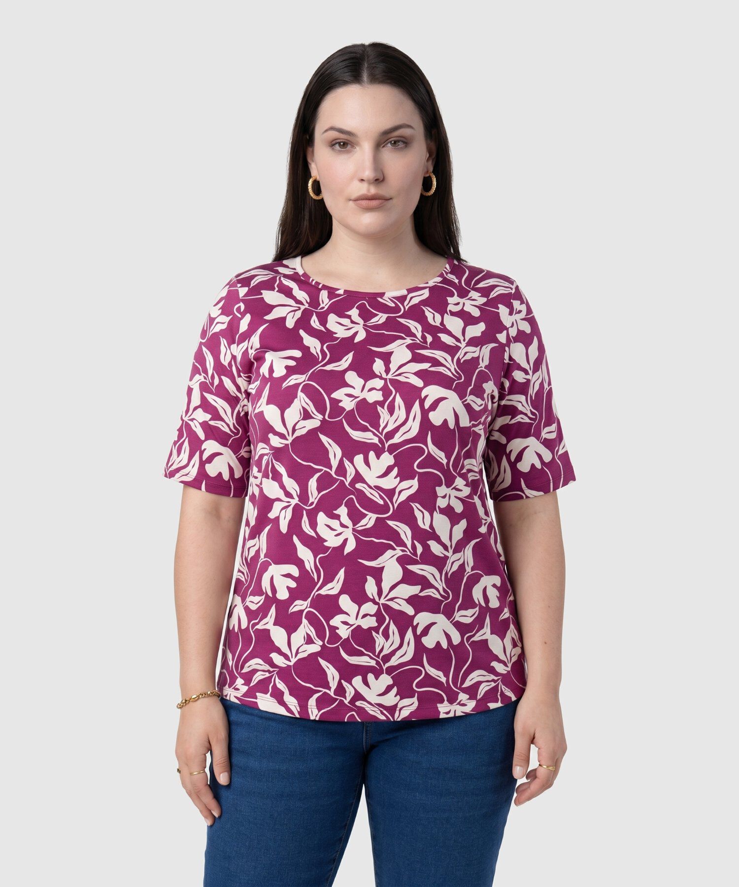 Camiseta mujer manga 3/4 estampada