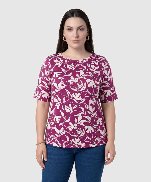 Camiseta mujer manga 3/4 estampada image number null